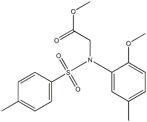 methyl {2-methoxy-5-methyl[(4-methylphenyl)sulfonyl]anilino}acetate Struktur