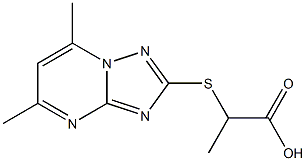 2-[(5,7-dimethyl[1,2,4]triazolo[1,5-a]pyrimidin-2-yl)sulfanyl]propanoic acid Structure