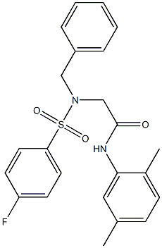 2-{benzyl[(4-fluorophenyl)sulfonyl]amino}-N-(2,5-dimethylphenyl)acetamide Structure