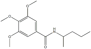 3,4,5-trimethoxy-N-(1-methylbutyl)benzamide Structure