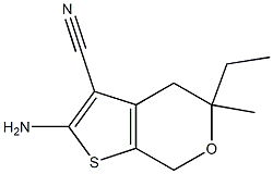 2-amino-5-ethyl-5-methyl-4,7-dihydro-5H-thieno[2,3-c]pyran-3-carbonitrile