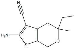  2-amino-5-ethyl-5-methyl-4,7-dihydro-5H-thieno[2,3-c]pyran-3-carbonitrile