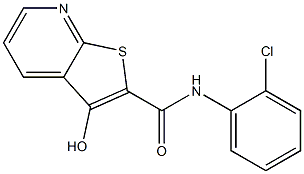 N-(2-chlorophenyl)-3-hydroxythieno[2,3-b]pyridine-2-carboxamide,,结构式