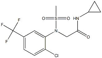 2-[2-chloro(methylsulfonyl)-5-(trifluoromethyl)anilino]-N-cyclopropylacetamide|