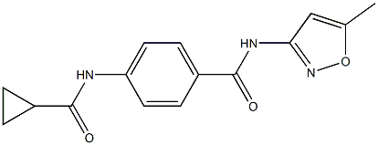 4-[(cyclopropylcarbonyl)amino]-N-(5-methyl-3-isoxazolyl)benzamide 结构式