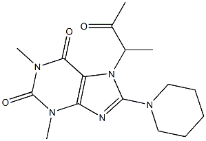 1,3-dimethyl-7-(1-methyl-2-oxopropyl)-8-(1-piperidinyl)-3,7-dihydro-1H-purine-2,6-dione Structure