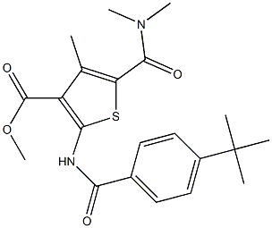 methyl 2-[(4-tert-butylbenzoyl)amino]-5-[(dimethylamino)carbonyl]-4-methyl-3-thiophenecarboxylate