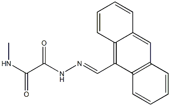 2-[2-(9-anthrylmethylene)hydrazino]-N-methyl-2-oxoacetamide Structure