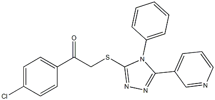 1-(4-chlorophenyl)-2-{[4-phenyl-5-(3-pyridinyl)-4H-1,2,4-triazol-3-yl]sulfanyl}ethanone|