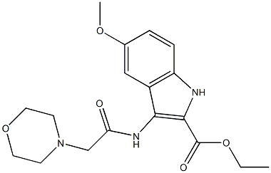 ethyl 5-methoxy-3-[(morpholin-4-ylacetyl)amino]-1H-indole-2-carboxylate Struktur
