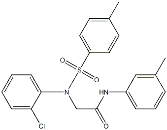 2-{2-chloro[(4-methylphenyl)sulfonyl]anilino}-N-(3-methylphenyl)acetamide 结构式