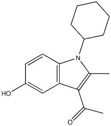 1-(1-cyclohexyl-5-hydroxy-2-methyl-1H-indol-3-yl)ethanone 结构式