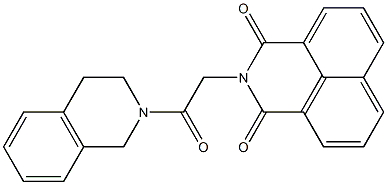 2-[2-(3,4-dihydro-2(1H)-isoquinolinyl)-2-oxoethyl]-1H-benzo[de]isoquinoline-1,3(2H)-dione 结构式