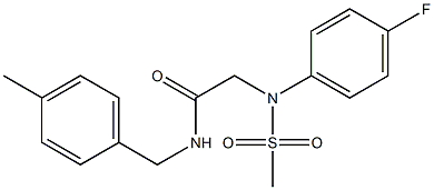 2-[4-fluoro(methylsulfonyl)anilino]-N-(4-methylbenzyl)acetamide Structure