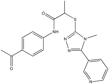 N-(4-acetylphenyl)-2-{[4-methyl-5-(3-pyridinyl)-4H-1,2,4-triazol-3-yl]sulfanyl}propanamide