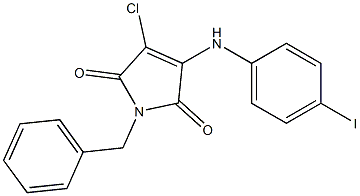 1-benzyl-3-chloro-4-(4-iodoanilino)-1H-pyrrole-2,5-dione Struktur