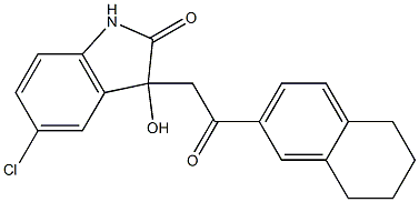  5-chloro-3-hydroxy-3-[2-oxo-2-(5,6,7,8-tetrahydro-2-naphthalenyl)ethyl]-1,3-dihydro-2H-indol-2-one