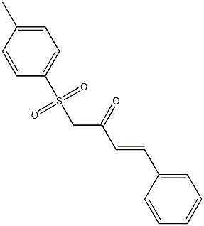 1-[(4-methylphenyl)sulfonyl]-4-phenyl-3-buten-2-one 化学構造式