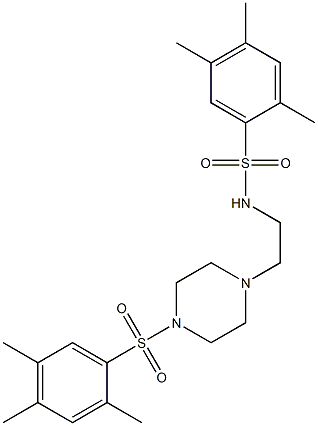 2,4,5-trimethyl-N-(2-{4-[(2,4,5-trimethylphenyl)sulfonyl]-1-piperazinyl}ethyl)benzenesulfonamide