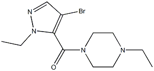 1-[(4-bromo-1-ethyl-1H-pyrazol-5-yl)carbonyl]-4-ethylpiperazine 结构式