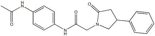 N-[4-(acetylamino)phenyl]-2-(2-oxo-4-phenyl-1-pyrrolidinyl)acetamide Structure