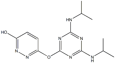 6-{[4,6-bis(isopropylamino)-1,3,5-triazin-2-yl]oxy}-3-pyridazinol,,结构式