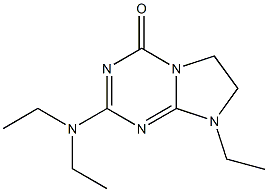2-(diethylamino)-8-ethyl-7,8-dihydroimidazo[1,2-a][1,3,5]triazin-4(6H)-one Struktur