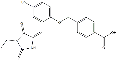 4-({4-bromo-2-[(1-ethyl-2,5-dioxo-4-imidazolidinylidene)methyl]phenoxy}methyl)benzoic acid