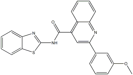 N-(1,3-benzothiazol-2-yl)-2-(3-methoxyphenyl)-4-quinolinecarboxamide Struktur