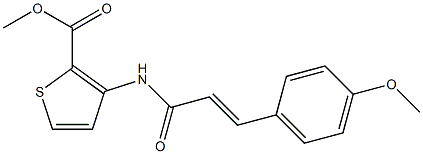 methyl 3-{[3-(4-methoxyphenyl)acryloyl]amino}-2-thiophenecarboxylate Structure