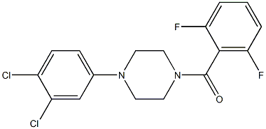 1-(3,4-dichlorophenyl)-4-(2,6-difluorobenzoyl)piperazine 化学構造式