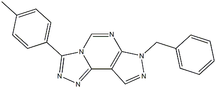 7-benzyl-3-(4-methylphenyl)-7H-pyrazolo[4,3-e][1,2,4]triazolo[4,3-c]pyrimidine Struktur
