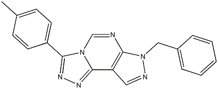 7-benzyl-3-(4-methylphenyl)-7H-pyrazolo[4,3-e][1,2,4]triazolo[4,3-c]pyrimidine 结构式