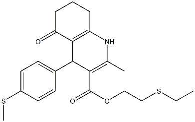 2-(ethylsulfanyl)ethyl 2-methyl-4-[4-(methylsulfanyl)phenyl]-5-oxo-1,4,5,6,7,8-hexahydro-3-quinolinecarboxylate