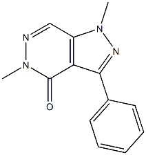 1,5-dimethyl-3-phenyl-1,5-dihydro-4H-pyrazolo[3,4-d]pyridazin-4-one,,结构式