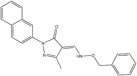 4-{[(benzyloxy)amino]methylene}-5-methyl-2-(2-naphthyl)-2,4-dihydro-3H-pyrazol-3-one Struktur
