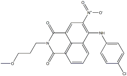 6-(4-chloroanilino)-5-nitro-2-(3-methoxypropyl)-1H-benzo[de]isoquinoline-1,3(2H)-dione 结构式