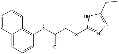 2-[(5-ethyl-4H-1,2,4-triazol-3-yl)sulfanyl]-N-(1-naphthyl)acetamide Structure