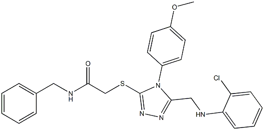 N-benzyl-2-{[5-[(2-chloroanilino)methyl]-4-(4-methoxyphenyl)-4H-1,2,4-triazol-3-yl]sulfanyl}acetamide