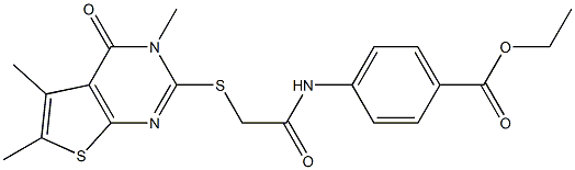 ethyl 4-({[(3,5,6-trimethyl-4-oxo-3,4-dihydrothieno[2,3-d]pyrimidin-2-yl)sulfanyl]acetyl}amino)benzoate