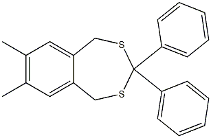 7,8-dimethyl-3,3-diphenyl-1,5-dihydro-2,4-benzodithiepine,,结构式