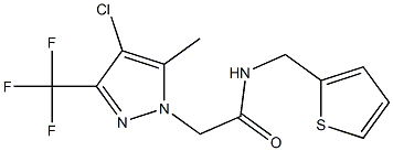  2-[4-chloro-5-methyl-3-(trifluoromethyl)-1H-pyrazol-1-yl]-N-(thien-2-ylmethyl)acetamide