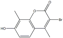 3-bromo-7-hydroxy-4,8-dimethyl-2H-chromen-2-one Structure