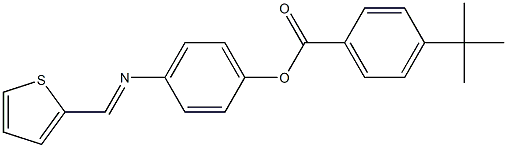 4-[(2-thienylmethylene)amino]phenyl 4-tert-butylbenzoate,,结构式