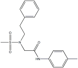 N-(4-methylphenyl)-2-[(methylsulfonyl)(2-phenylethyl)amino]acetamide,,结构式