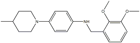 N-(2,3-dimethoxybenzyl)-N-[4-(4-methyl-1-piperidinyl)phenyl]amine,,结构式