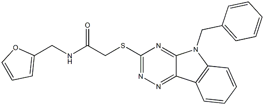 2-[(5-benzyl-5H-[1,2,4]triazino[5,6-b]indol-3-yl)sulfanyl]-N-(2-furylmethyl)acetamide