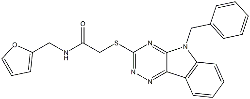 2-[(5-benzyl-5H-[1,2,4]triazino[5,6-b]indol-3-yl)sulfanyl]-N-(2-furylmethyl)acetamide|