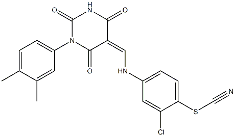 2-chloro-4-({[1-(3,4-dimethylphenyl)-2,4,6-trioxotetrahydro-5(2H)-pyrimidinylidene]methyl}amino)benzenesulfenyl cyanide