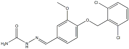 4-[(2,6-dichlorobenzyl)oxy]-3-methoxybenzaldehyde semicarbazone Structure